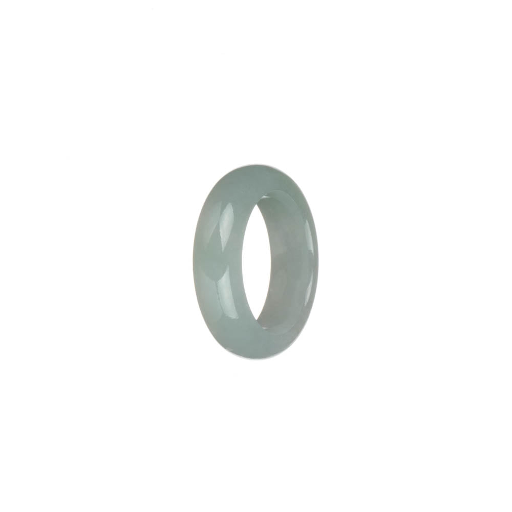 Real White and Pale Green Jade Band - US 7