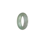 Certified Light Green and White Jadeite Jade Band - US 9.75