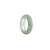 Certified Pale Green with White Jadeite Jade Band - US 9.5