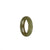 Certified Olive Green with Brown Patch Burmese Jade Ring  - US 9.75