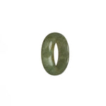 Real Olive Green with Brown Patterns Jade Band - US 9.75