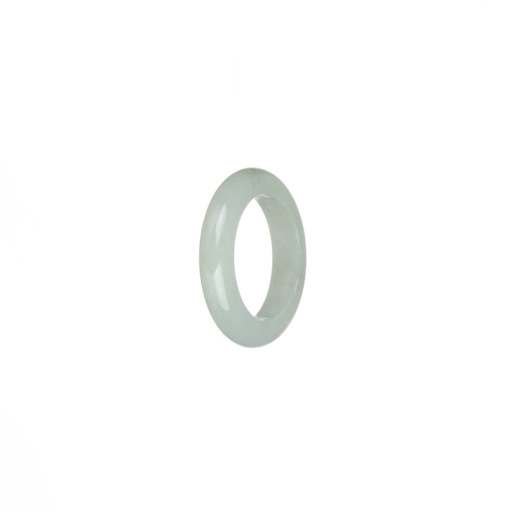 Authentic White Jadeite Jade Ring - US 5.5