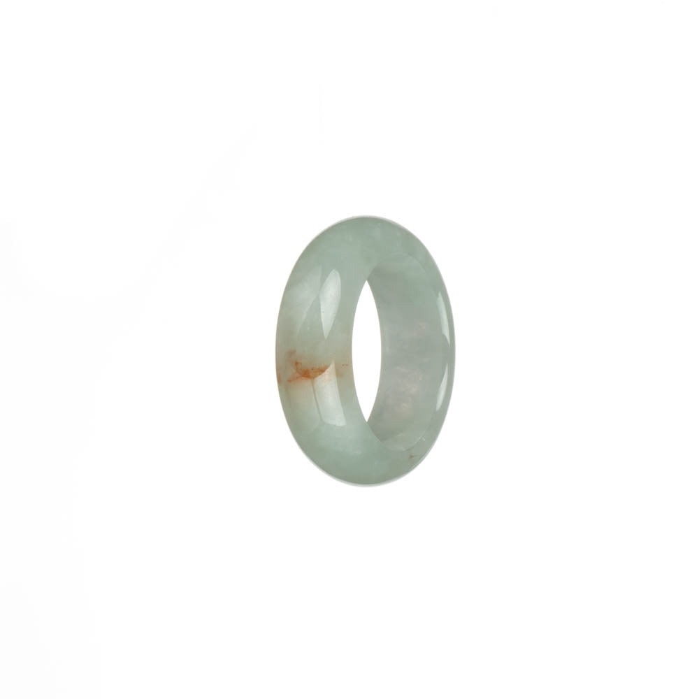 Genuine White with Red Patterns Jade Ring- US 7