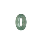 Genuine Light Green with Apple Green Patterns Jadeite Jade Band - US 8.5