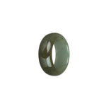 Certified Pale Green with Brown Jadeite Jade Band - US 9.25