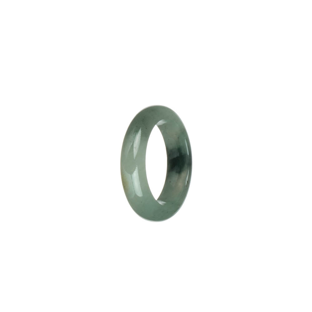 Certified Light Green with Deep Green Jade Ring- US 7.5