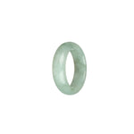 Real White with Pale Green Jadeite Jade Ring- US 9.5