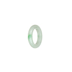 Certified White with Apple Green Patterns Jade Band - US 4.5