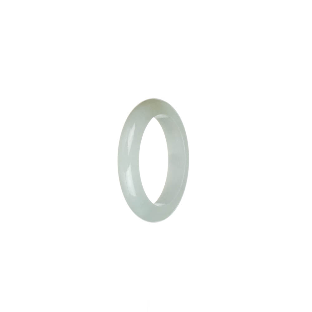 Certified White Burma Jade Band - US 9.5
