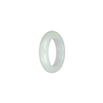 Real White Burmese Jade Band - US 9.5