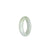 Real White with Pale Green Jade Ring - US 9.5