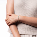 Aura Snow Jade Bracelet with Burmese Green Jade