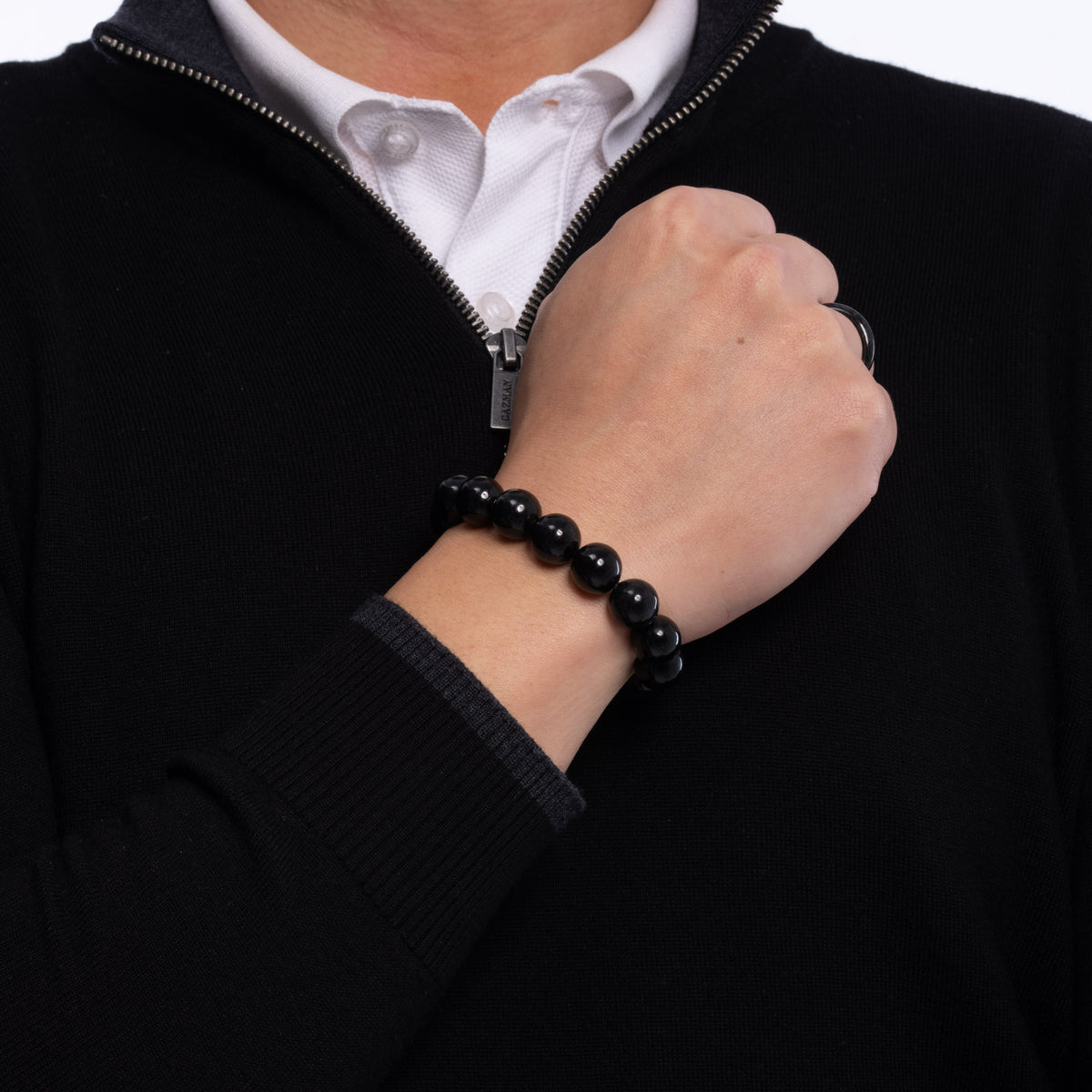 The Classic Bracelet with Black Fei Cui Jade