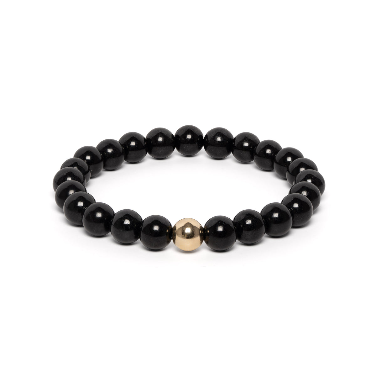 The Solitaire Bracelet with Black Fei Cui Jade