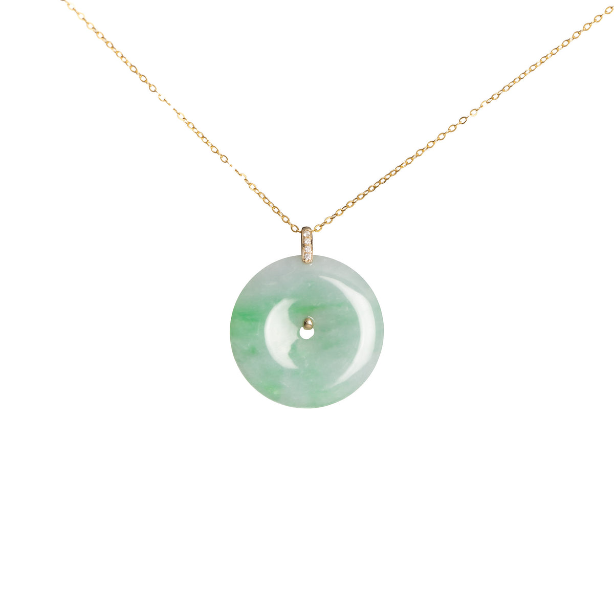 Classic Jade Disc - Diamond Crest