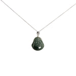 Deep Green Burmese Jadeite Laughing Buddha Pendant