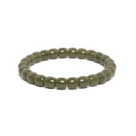 The Classic Barrel Bracelet with Deep Olive Hetian Nephrite Jade