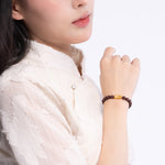 The Fortune Pixiu Bracelet with Garnet