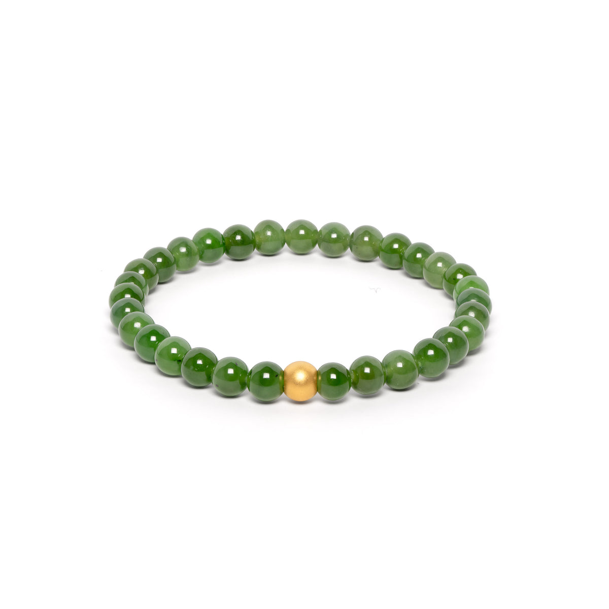 The Solitaire Bracelet with Green Hetian Nephrite Jade