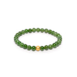 The Solitaire Bracelet with Green Hetian Nephrite Jade