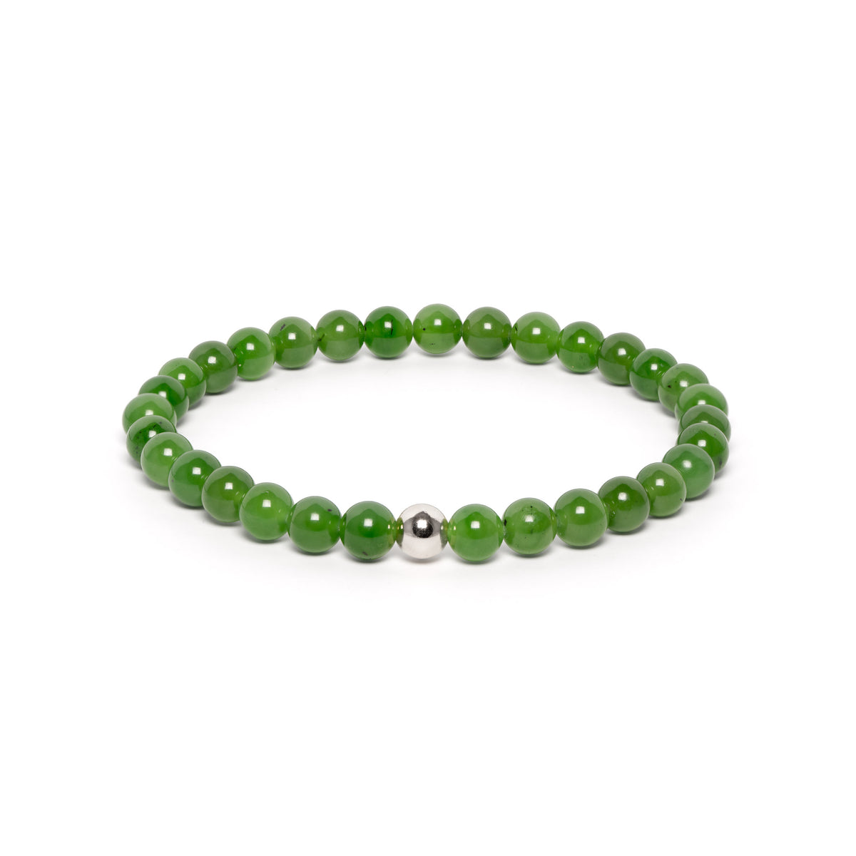 The Solitaire Bracelet with Green Hetian Nephrite Jade