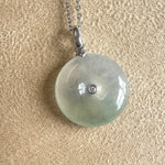 Kandy Donut Bare Diamond Jade Pendant - Icy White