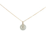 Kandy Donut Bare Diamond Jade Pendant - Icy White