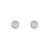 Luna – Minimalist White Jade Round Stud Earrings in Sterling Silver