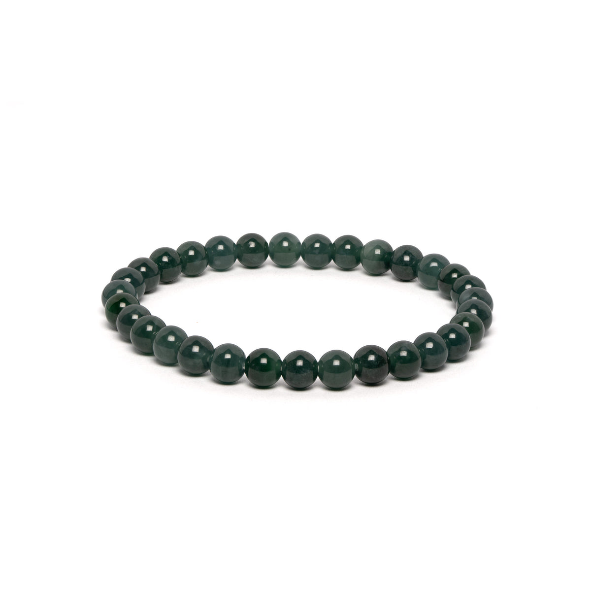 The Classic Bracelet with Midnight Green Guatemalan Jade