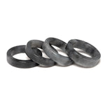 Sereniti Flat Ring in Grey and Black Burmese Jadeite Jade