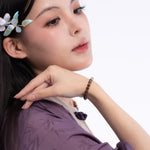 The Solitaire Bracelet with Umber Brown Nephrite Jade