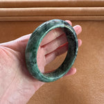 57.8mm Green Patterns Jade Bangle Bracelet