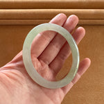 Genuine Natural Green Jadeite Jade Bangle - 57mm Oval