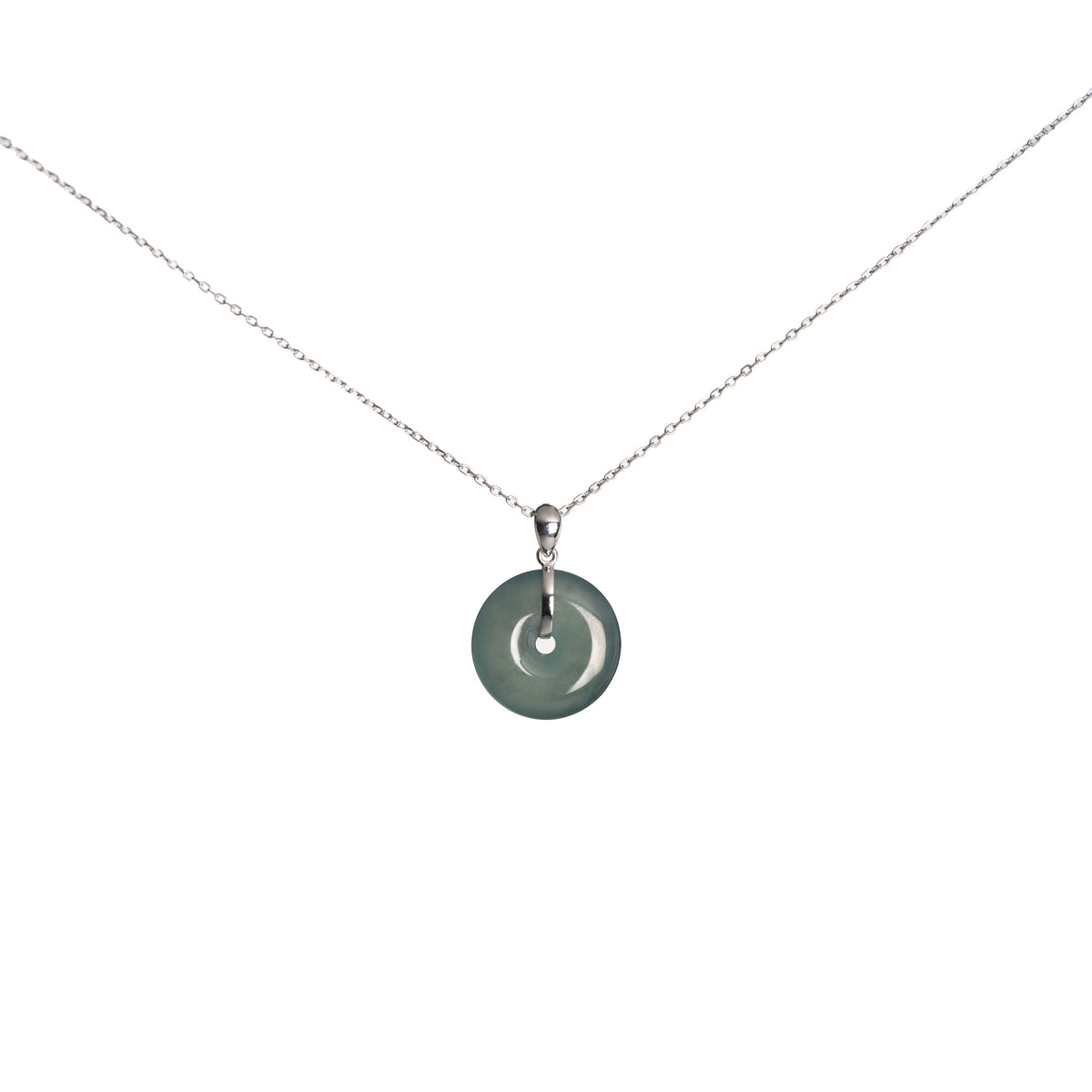 Kandy Disc Classic Jade Pendant - Icy Deep Green