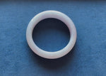 Real Natural Lavender Burma Jade Bangle - 61mm Half Moon