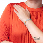 Jadeite Trilogy Bracelet with Natural Burmese Jade