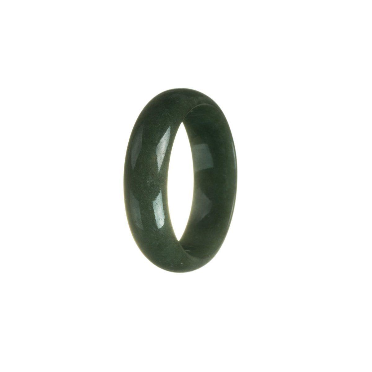 Genuine Grade A Green Burma Jade Bangle Bracelet - Child Half Moon