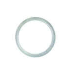 Authentic Grade A Very pale green with hints of Lavender Burma Jade Bracelet - 56mm Half Moon