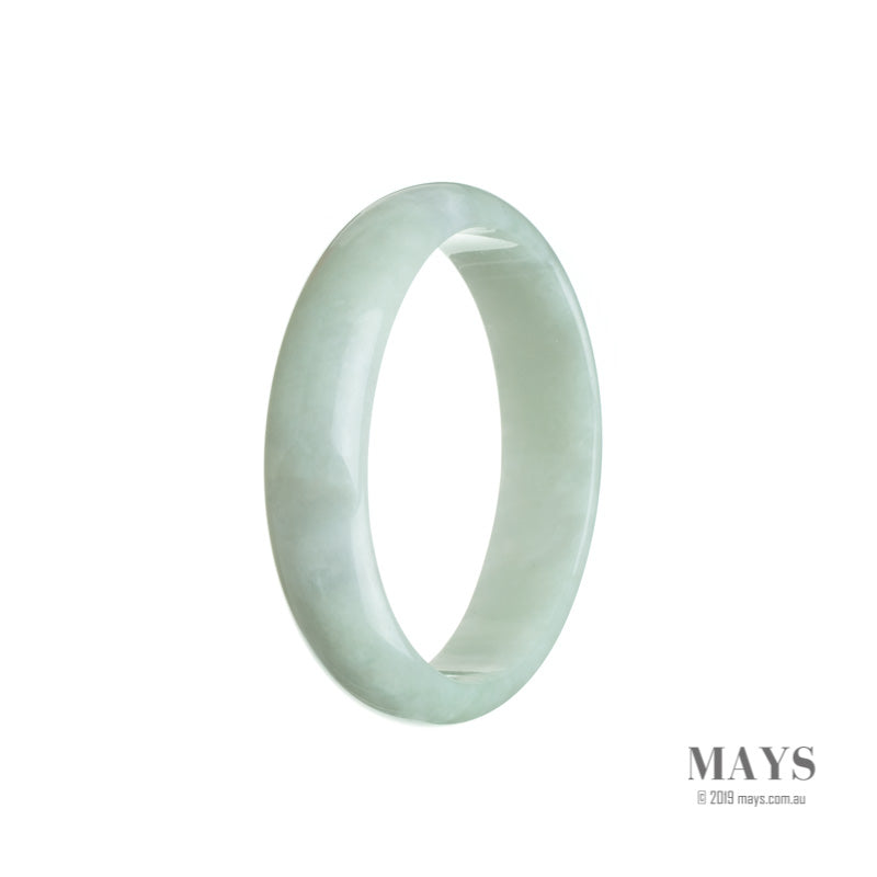 56mm Green Burmese Jadeite Jade Bangle Bracelet - MAYS