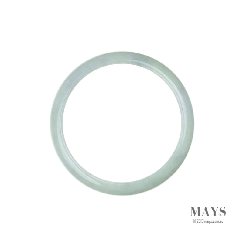 60mm Green, White, Lavender Burmese Jadeite Jade Bangle Bracelet - MAYS