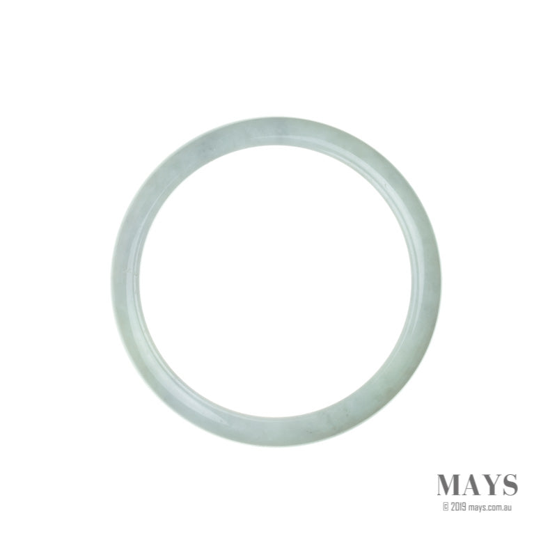 60mm Green, White, Lavender Burmese Jadeite Jade Bangle Bracelet - MAYS