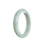 Authentic Untreated Pale Green Jade Bracelet - 56mm Half Moon