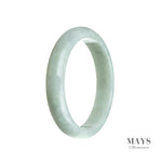 60mm Green Burmese Jadeite Jade Bangle Bracelet - MAYS