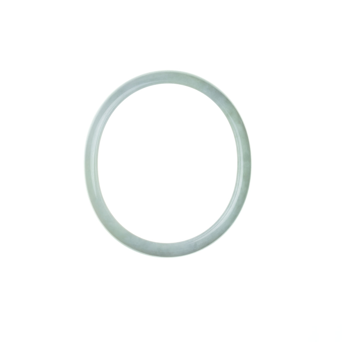 Real Grade A Pale green with a hint of Lavender Traditional Jade Bracelet - 57mm Oval