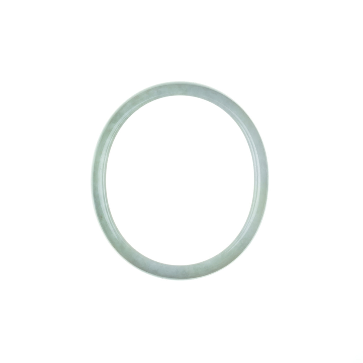 Real Grade A Pale green with a hint of Lavender Traditional Jade Bracelet - 57mm Oval