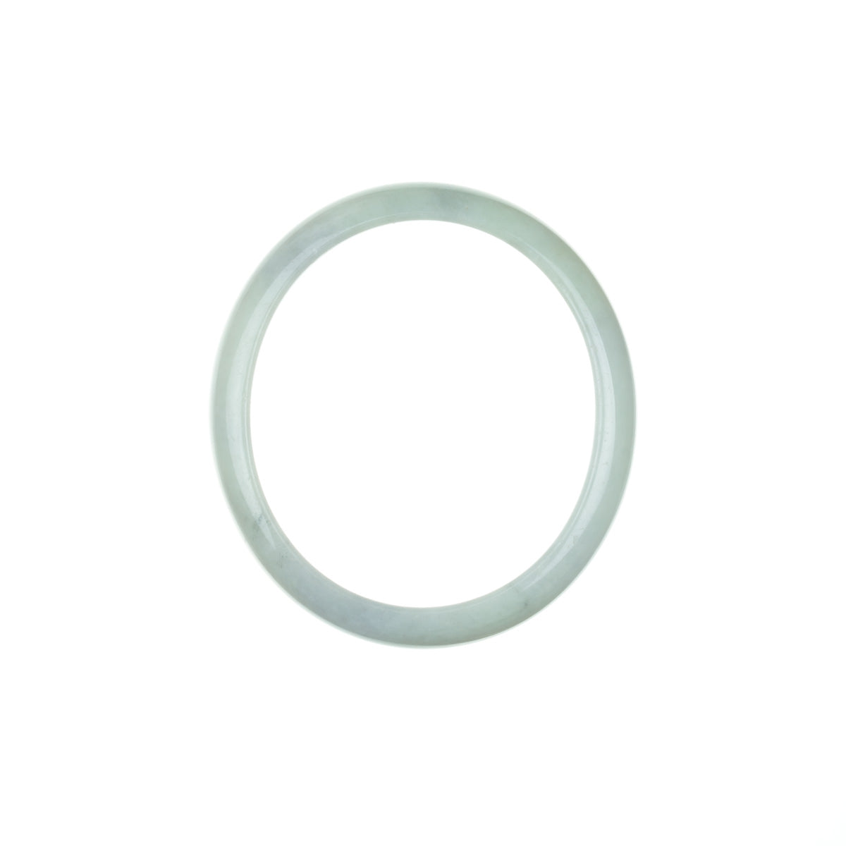 Real Grade A Pale Green with hints of Lavender Jade Bangle Bracelet - 56mm Oval