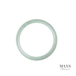 54mm Green Burmese Jadeite Jade Bangle Bracelet - MAYS