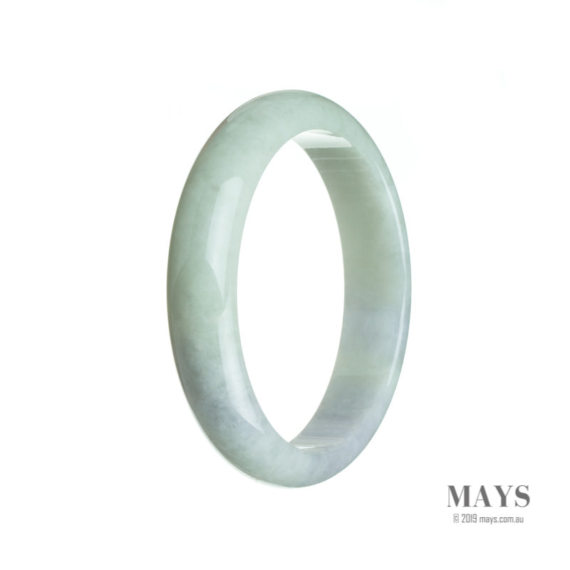 60mm Green, Lavender Burmese Jadeite Jade Bangle Bracelet - MAYS
