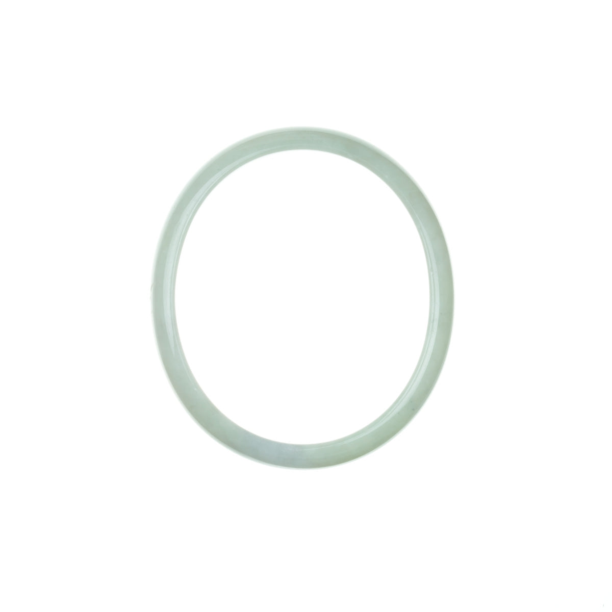 Genuine Grade A Pale green with hints of Lavender Burmese Jade Bangle Bracelet - 58mm Oval