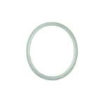 Genuine Grade A Pale green with hints of Lavender Burmese Jade Bangle Bracelet - 58mm Oval